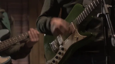 Guitar and base playing, Hands Stock Footage 79019868