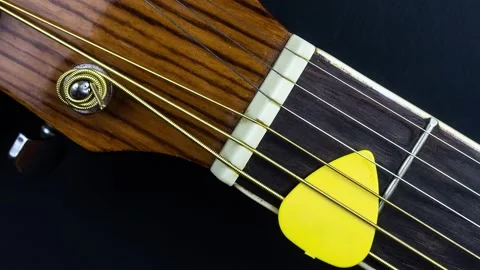 Guitar and pick Stock Footage 195013901