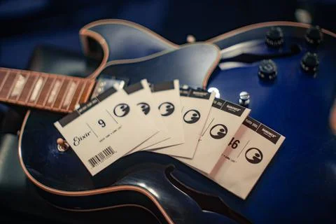 Guitar and strings Stock Photos
