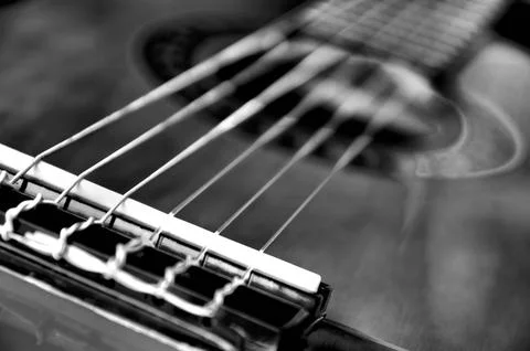 Guitar B W Fotos de archivo