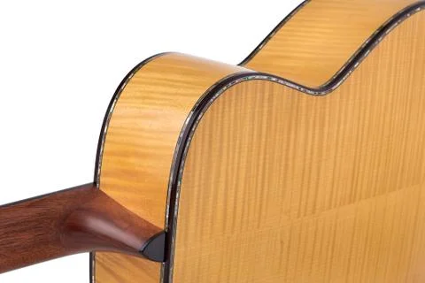 Guitar back on a white background Stock Photos