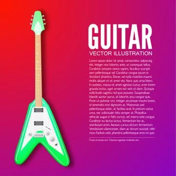 Guitar background concept. Vector illustration Stock Illustration