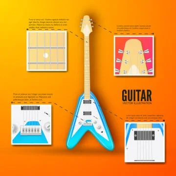 Guitar background concept. Vector illustration Stock Illustration