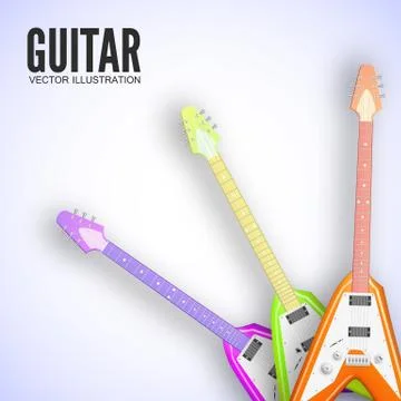 Guitar background concept. Vector illustration Stock Illustration