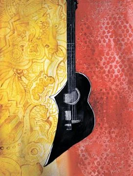 Guitar background Stock Illustration