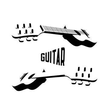 GUITAR BLACK Stock Illustration
