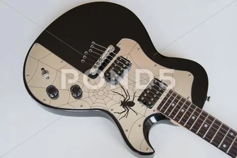 Guitar Body on a White Background Stock Photos