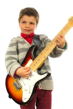 Guitar boy Stock Photos