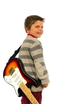 Guitar boy Stock Photos