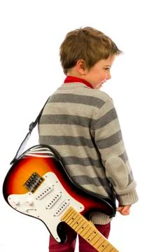 Guitar boy Stock Photos