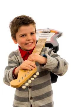 Guitar boy Stock Photos