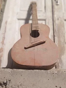 The guitar is broken Stock Photos