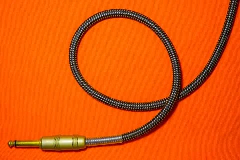 Guitar cable audio concept Stock Photos