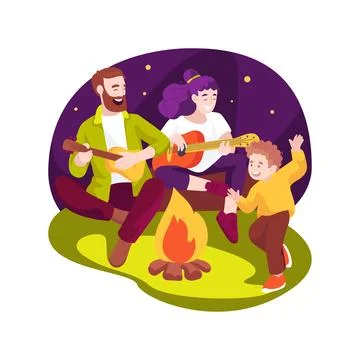 Man playing guitar in web browser window online Vector Image