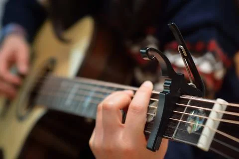 Guitar capo Stock Photos