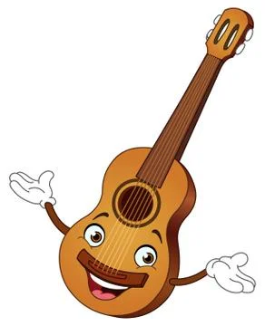 Guitar cartoon Stock Illustration
