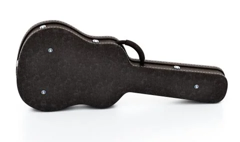 Guitar case isolated on white background. 3D illustration Ilustração Stock