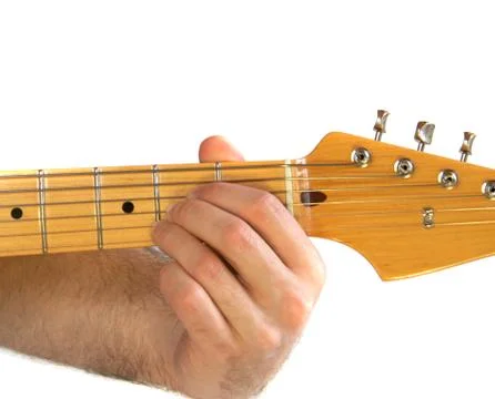 Guitar a chord Stock Photos