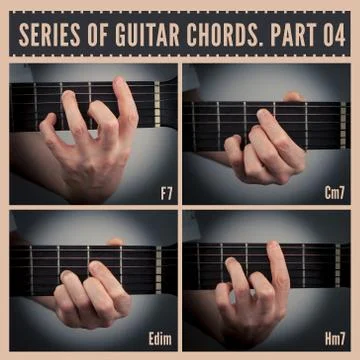 Guitar chords Stock Illustration