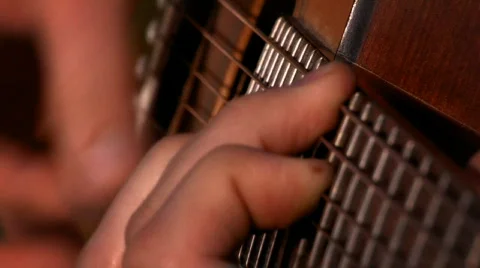 Guitar close up Stock Footage
