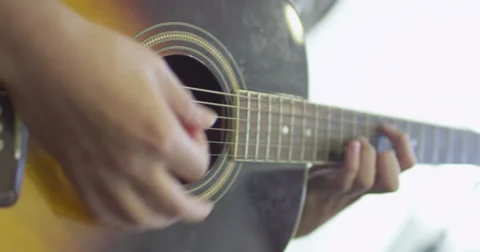 Guitar Close-Up Stock Footage 38056509