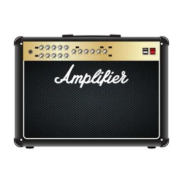 Guitar combo amplifier, amp. Stock Illustration