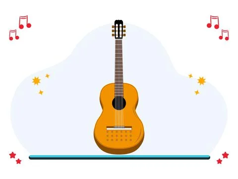 Guitar Concept Illustration 스톡 일러스트