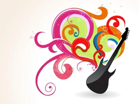Guitar design Stock Illustration