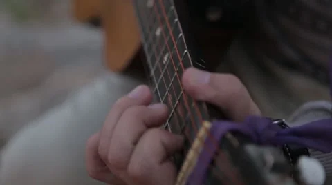 Guitar dirty finger Stock Footage 48813408