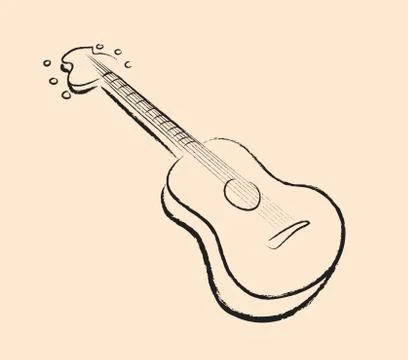 Guitar Doodle Stock Illustration