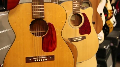 Guitar drifting shot Stock Footage 49360940