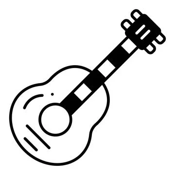 Guitar Dualtone Icon Illustrazione stock