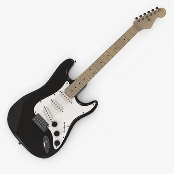 Guitar - Fender Stratocaster 3D Model
