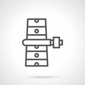 Guitar fingerboard simple line vector icon Stock-Illustration
