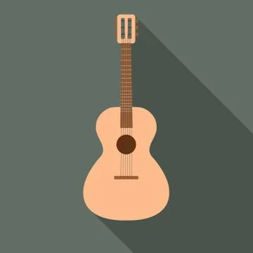 Guitar flat design Stock Illustration