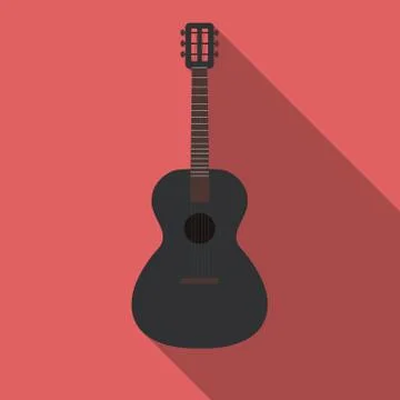 Guitar flat design Stock Illustration