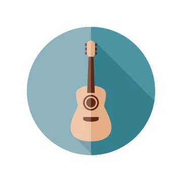Guitar flat icon Stock Illustration