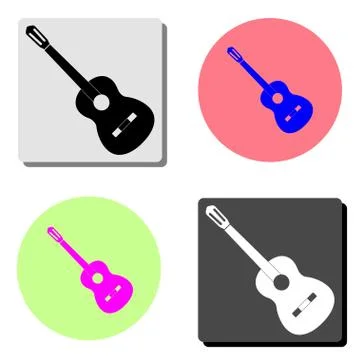 Guitar. flat vector icon Stock Illustration