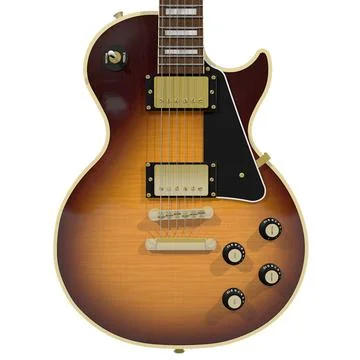 Guitar: Gibson Les Paul Custom: Tobacco Sunburst Finish 3D Model
