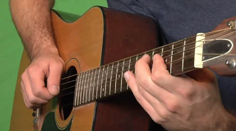 Guitar Greenscreen Stock Footage 32898791