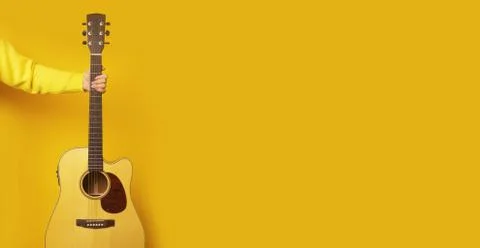 Guitar in hand Stock Photos