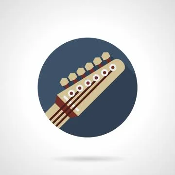 Guitar head round color vector icon Stock Illustration