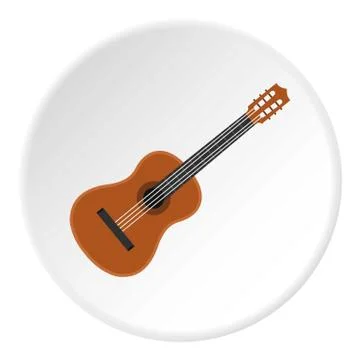 Guitar icon circle Stock Illustration