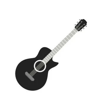 Guitar icon, flat style Stock-Illustration