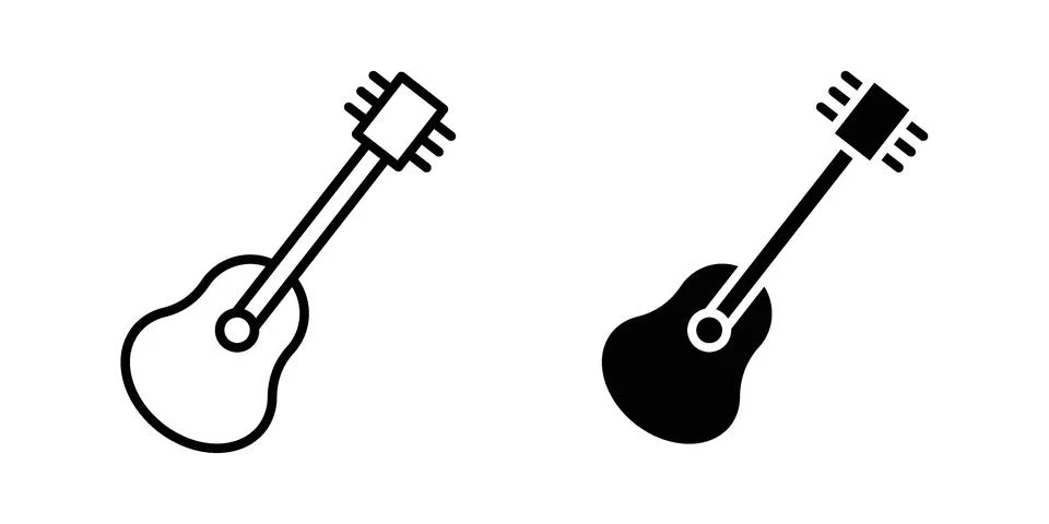 Guitar icon graphic element. web icon set Stock Illustration