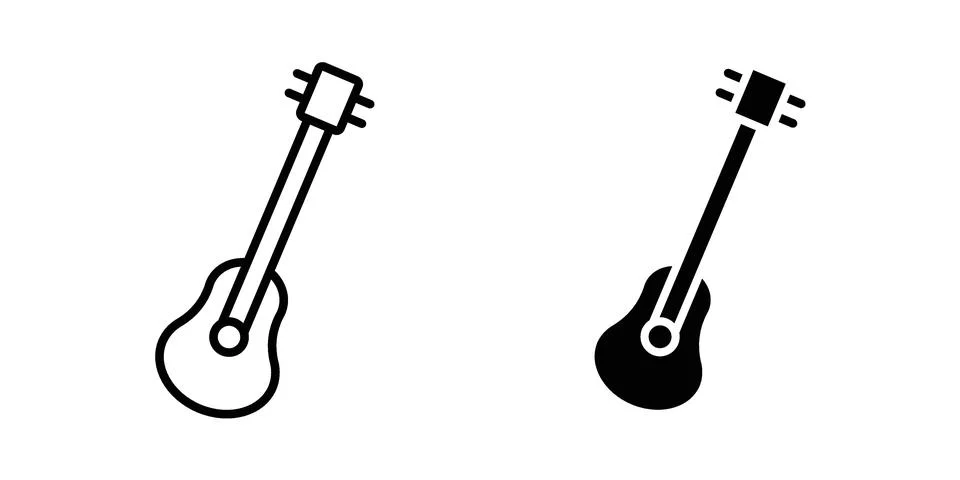 Guitar icon graphic element. web icon set Stock Illustration