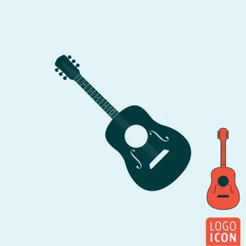 Guitar icon isolated Stock Illustration
