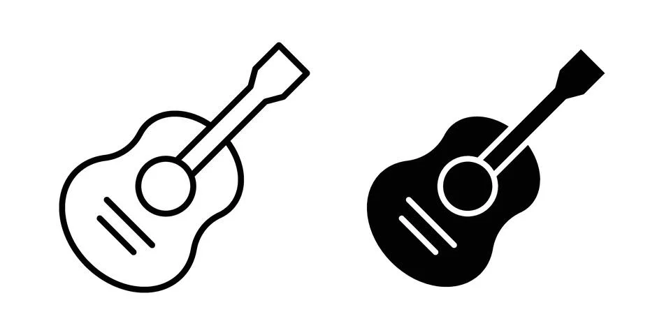 Guitar icon or illustration vector symbols Stock Illustration