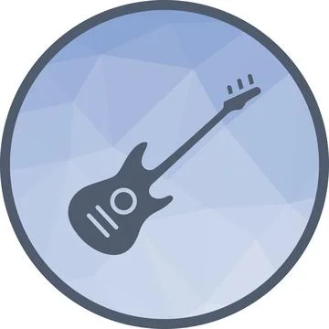 Guitar icon vector image. Stock Illustration