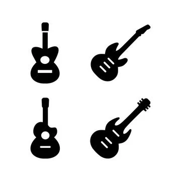 Guitar icon vector. musical instrument sign Stock Illustration